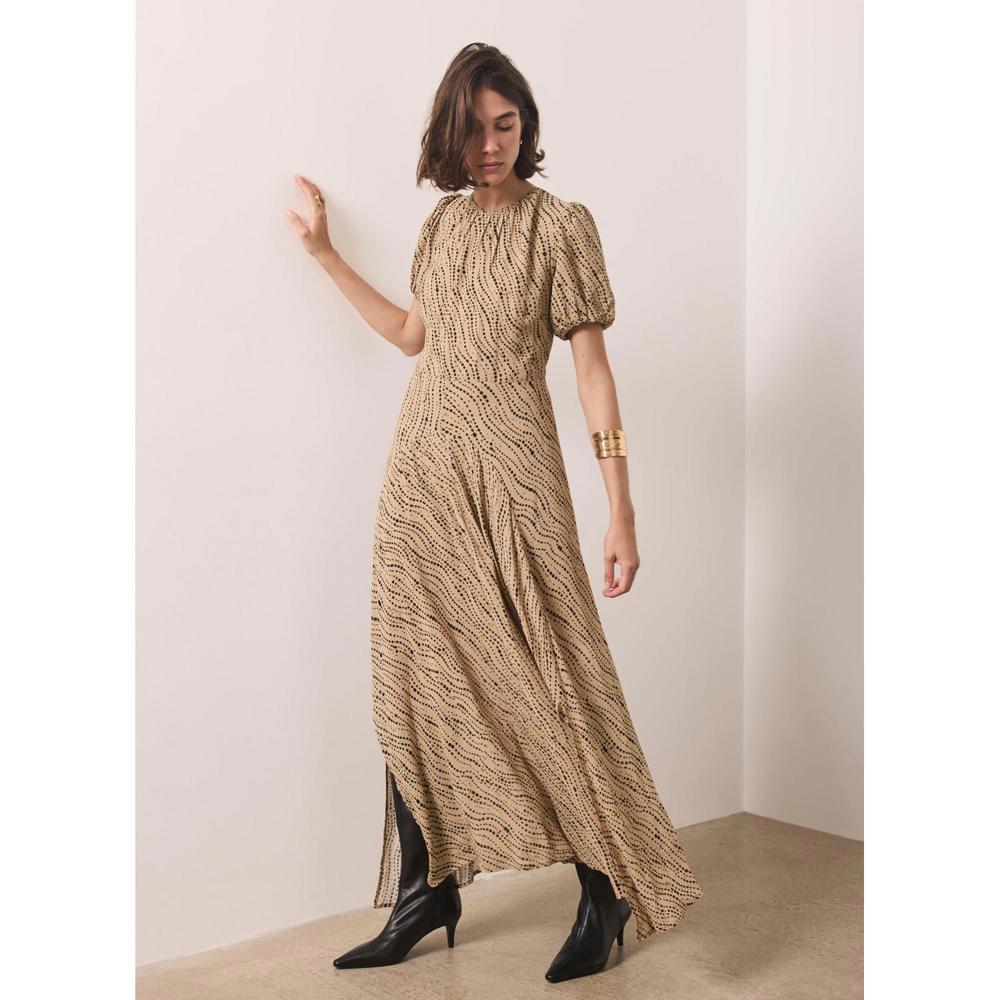 Mint Velvet Neutral Graphic Print Maxi Dress